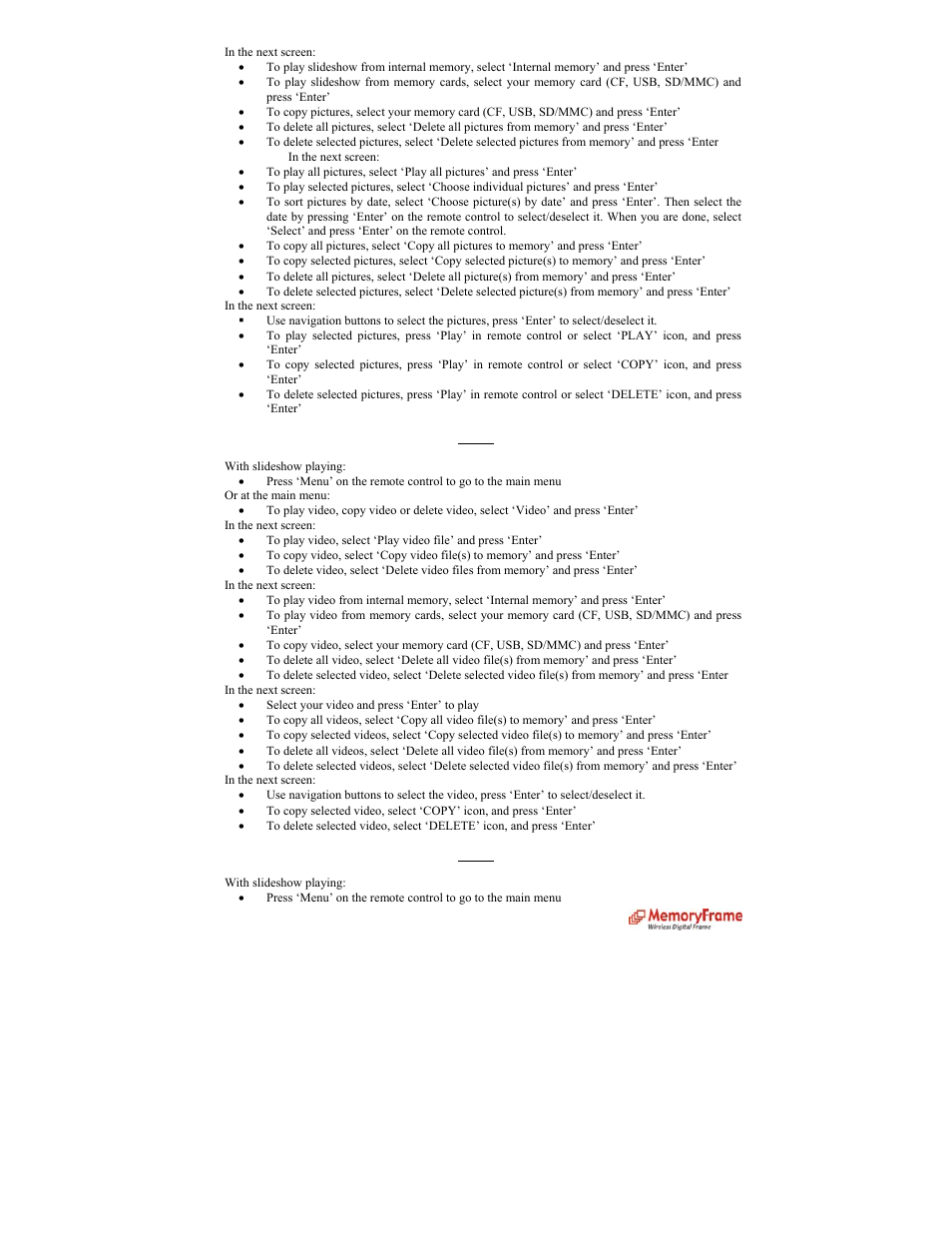 Digital Spectrum MemoryFrame MF-8000 User Manual | Page 27 / 39