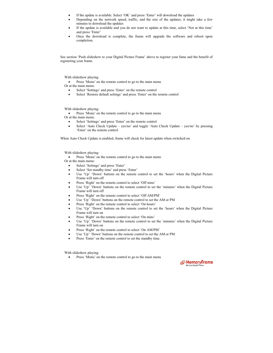 Digital Spectrum MemoryFrame MF-8000 User Manual | Page 32 / 39