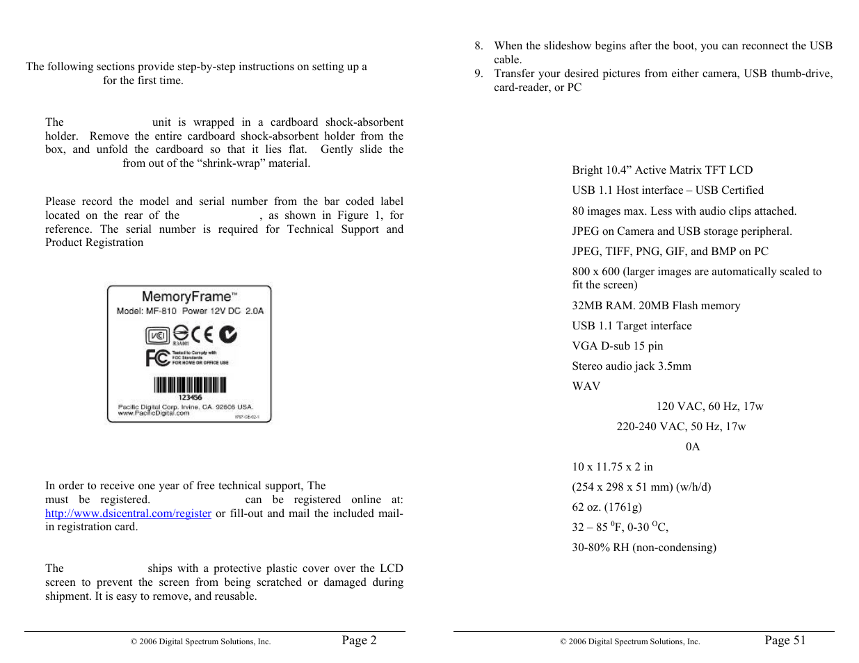 Digital Spectrum 1862-MF-61-7 User Manual | Page 8 / 32