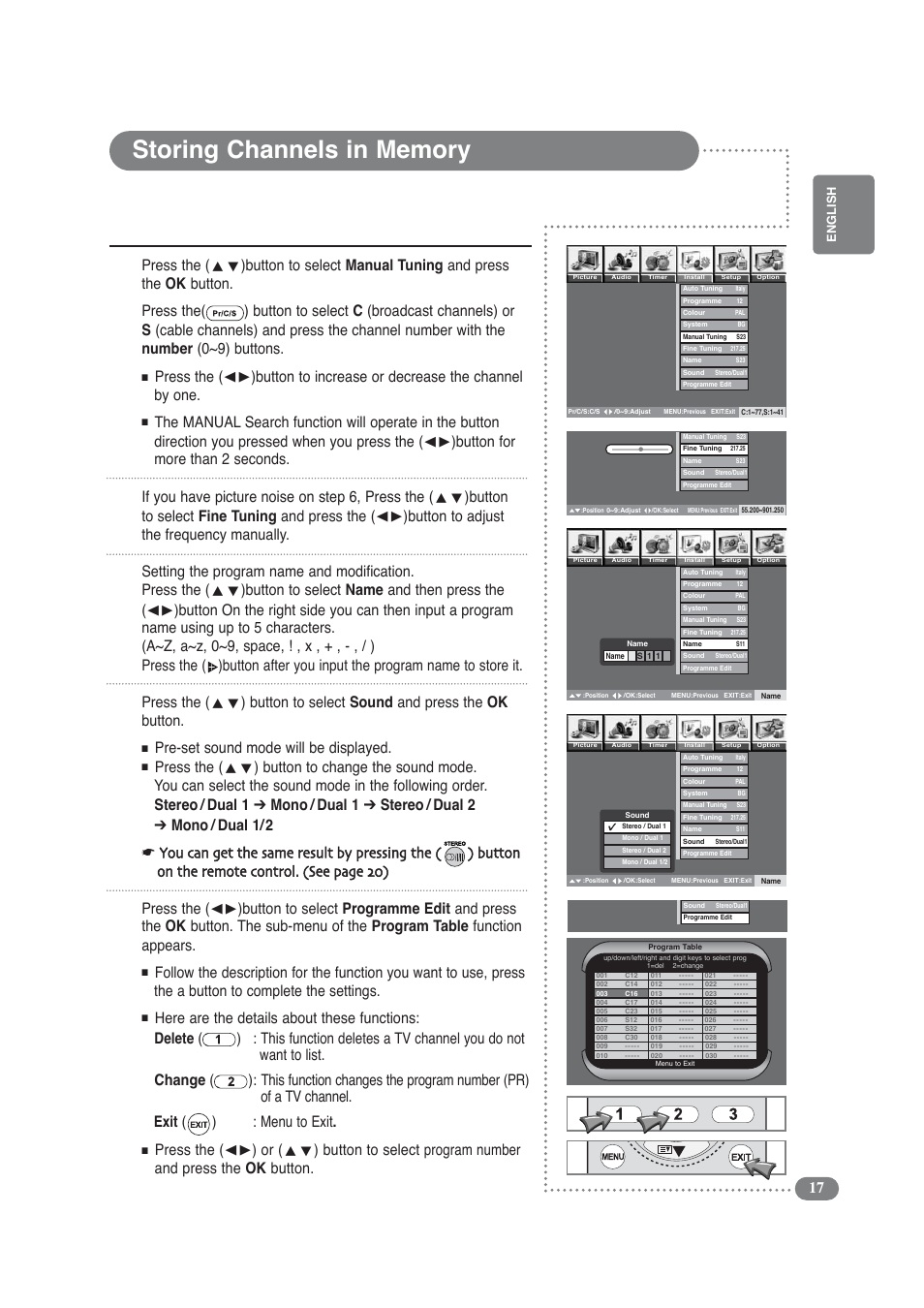 Press the, Button to select sound and press the ok button, Pre-set sound mode will be displayed | Press the (¥) or | Daitsu LCD Display & TV User Manual | Page 17 / 48
