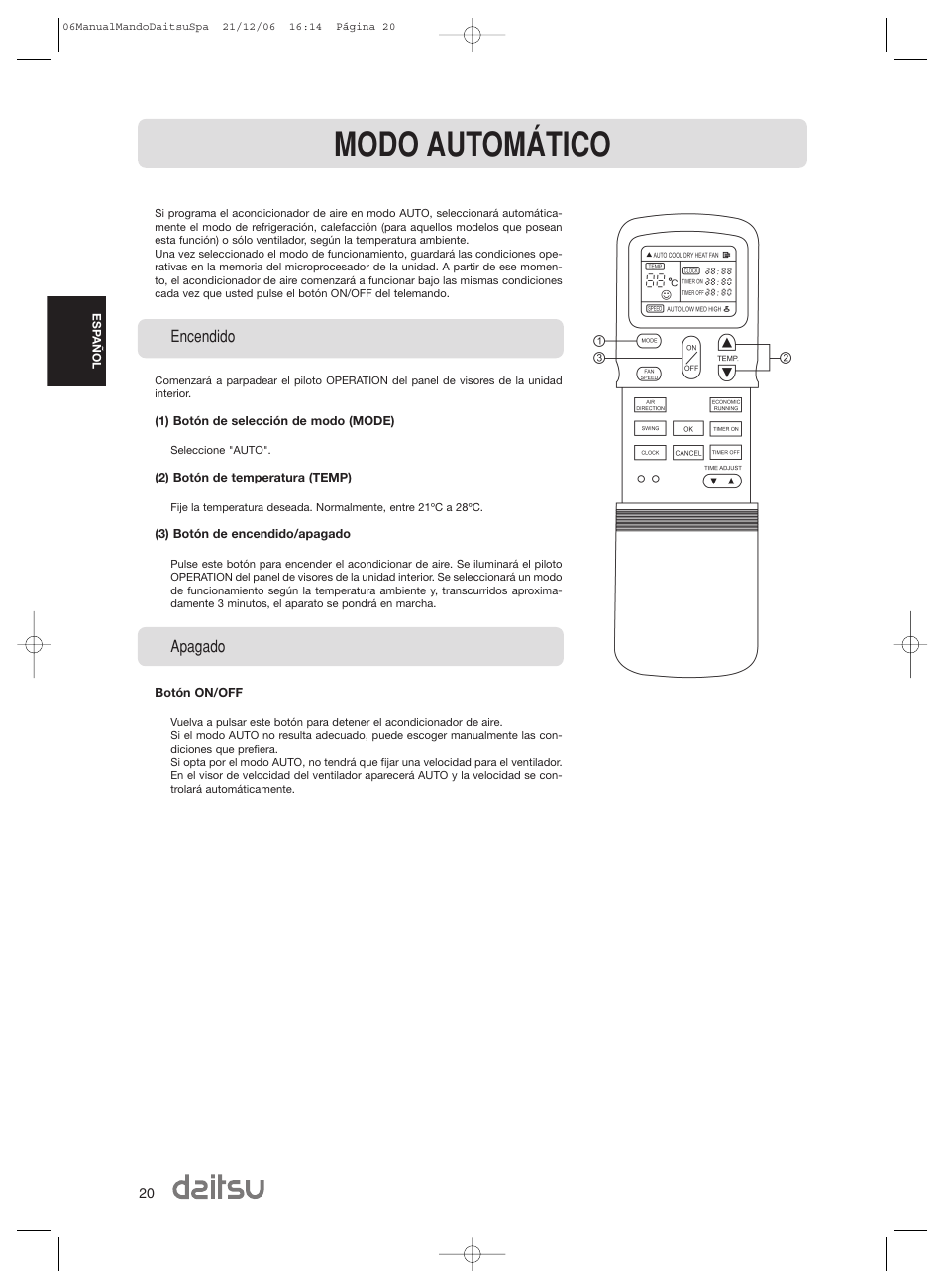 Modo automático | Daitsu ASD 129U11 User Manual | Page 22 / 98