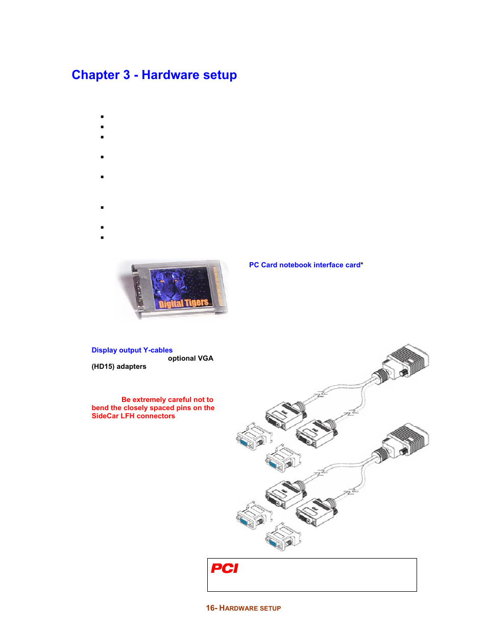 Chapter 3 - hardware setup | Digital Tigers SideCar MMS Series User Manual | Page 20 / 83