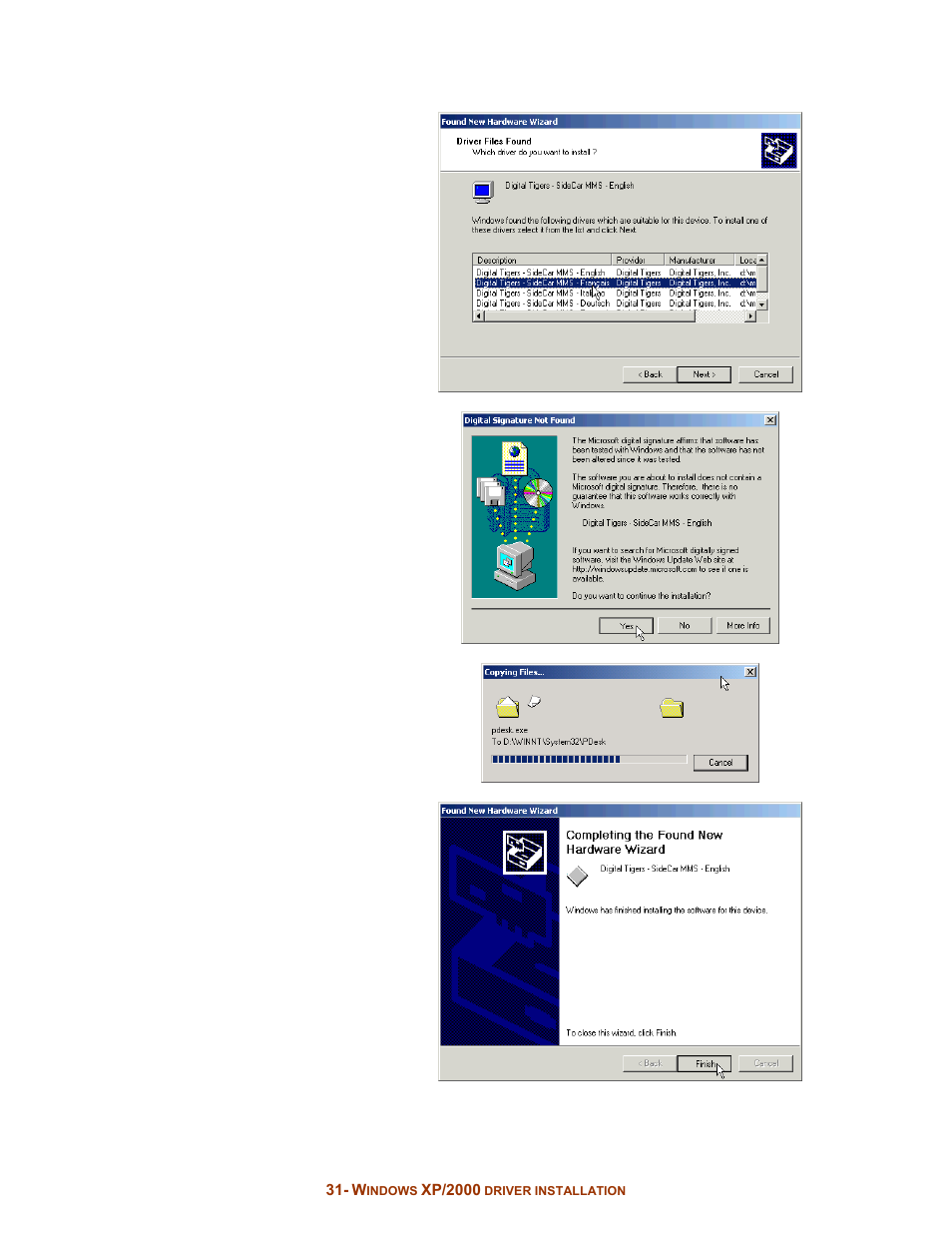 Digital Tigers SideCar MMS Series User Manual | Page 35 / 83