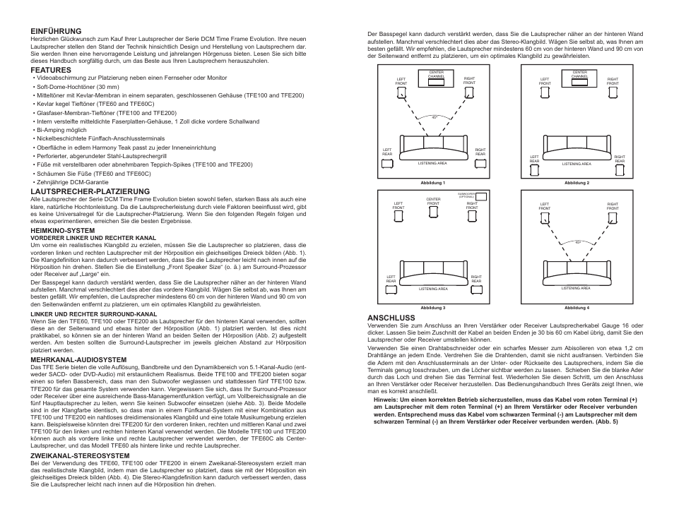 DCM Speakers TFE100 User Manual | Page 10 / 10