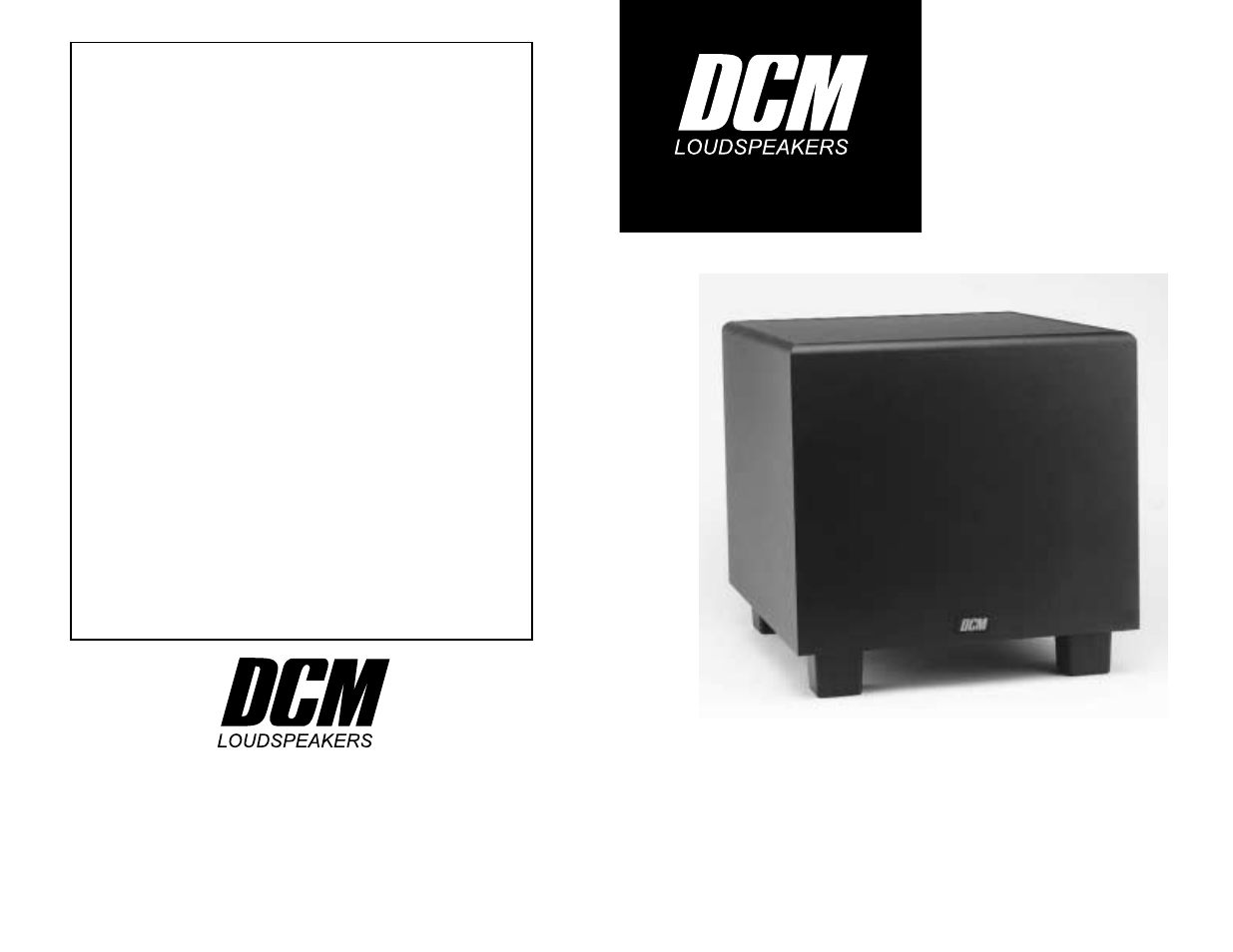 DCM Speakers SW10 User Manual | 10 pages