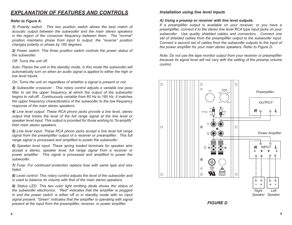 Explanation of features and controls | DCM Speakers TB2 User Manual | Page 8 / 10