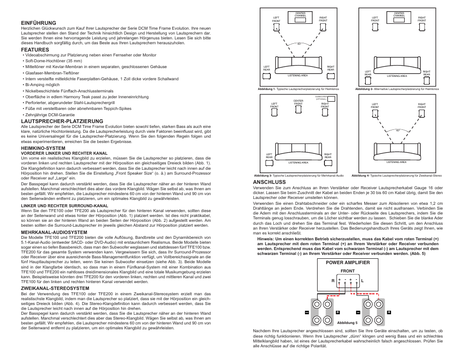 DCM Speakers TFE100 / TFE200 User Manual | Page 10 / 10