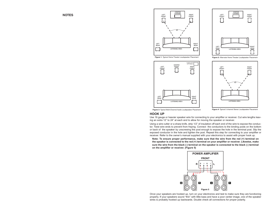Hook up | DCM Speakers TFE100 / TFE200 User Manual | Page 3 / 10