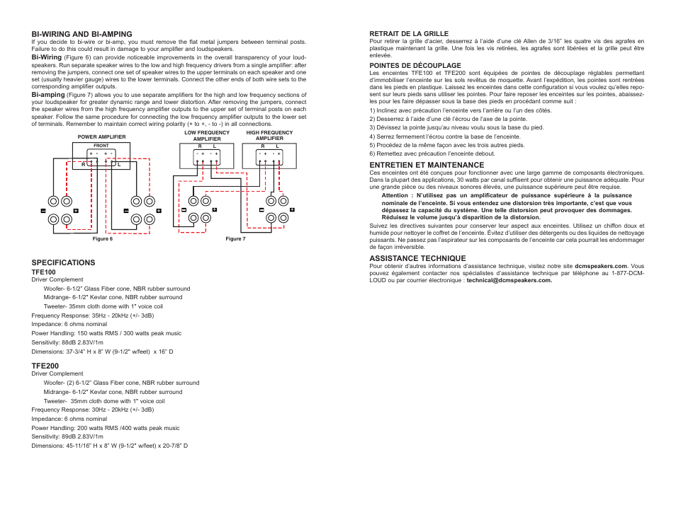 DCM Speakers TFE100 / TFE200 User Manual | Page 4 / 10