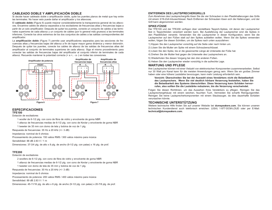 DCM Speakers TFE100 / TFE200 User Manual | Page 8 / 10