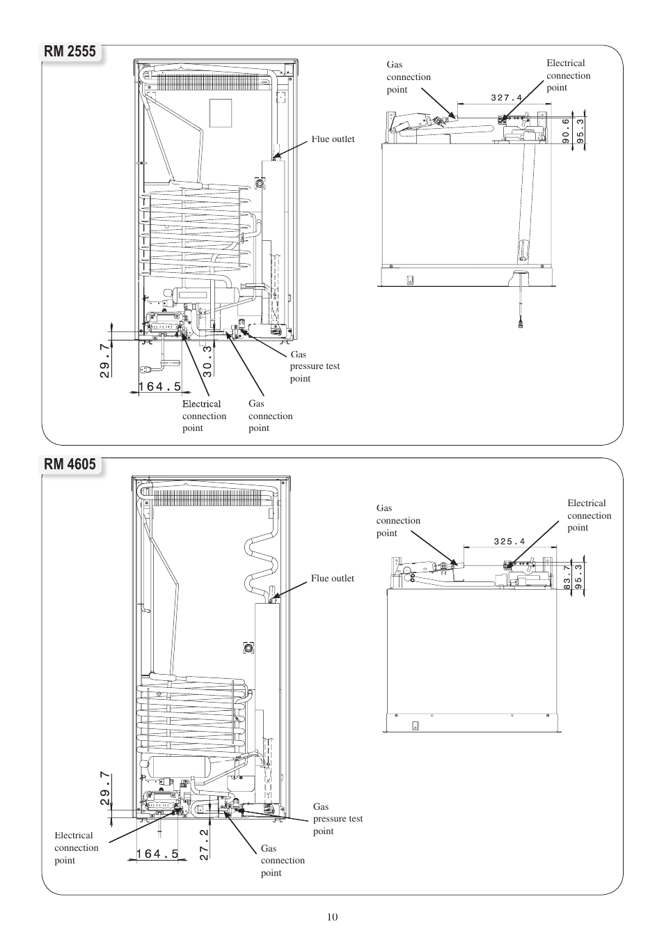 Rm 2555, Rm 4605 | Dometic RM 2355 User Manual | Page 10 / 24