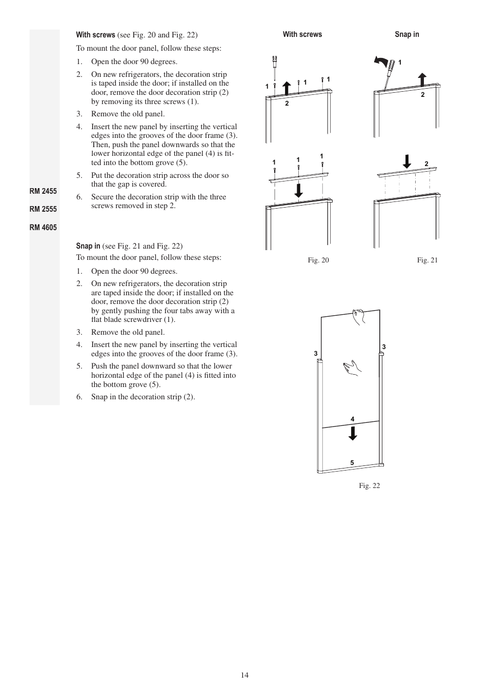 Dometic RM 2355 User Manual | Page 14 / 24
