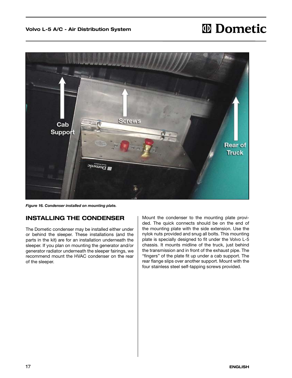 Installing the condenser | Dometic VN 780 User Manual | Page 17 / 24