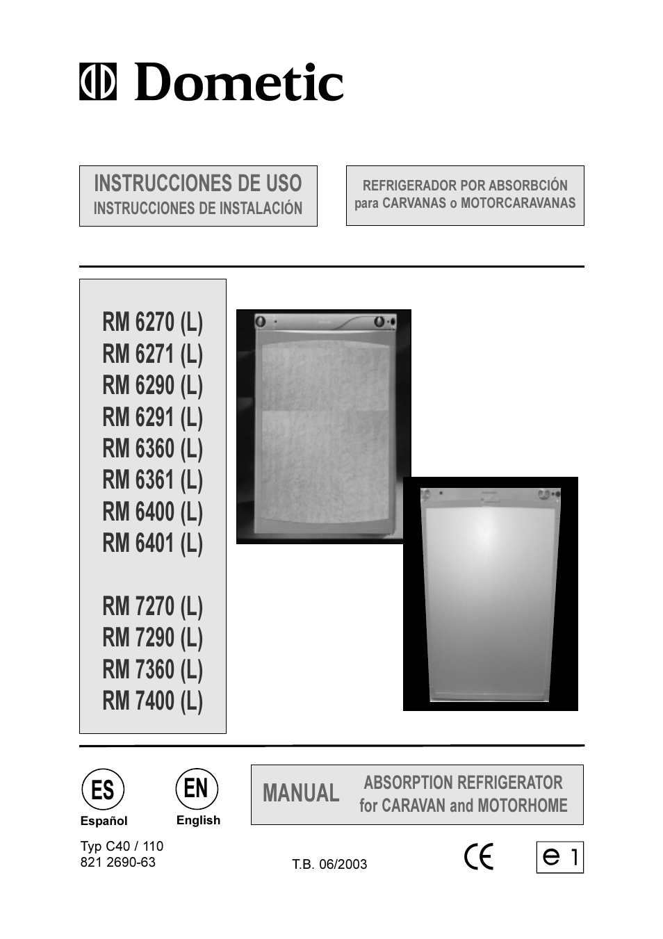 Dometic RM 6270(L) User Manual | 28 pages
