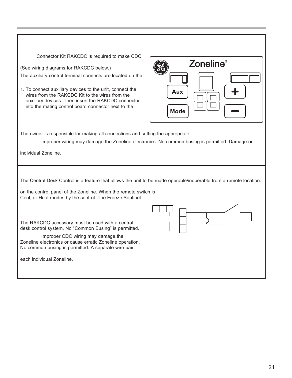 Connect auxiliary features, if required | GE Zoneline UltimateV10™ 8,900 BTU Vertical Terminal Air Conditioner Owners Guide User Manual | Page 21 / 104