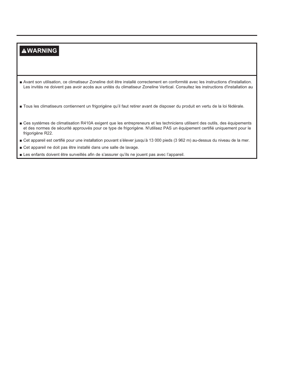 Lisez et conservez ces instructions, Consignes de sécurité importantes, Consignes de sécurité | Mesures de sécurité | GE Zoneline UltimateV10™ 8,900 BTU Vertical Terminal Air Conditioner Owners Guide User Manual | Page 43 / 104