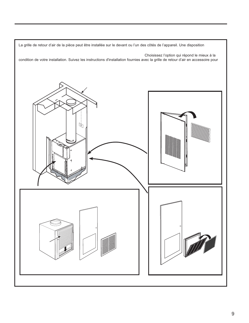 Aperçu de l’installation, Instructions d’inst alla tion | GE Zoneline UltimateV10™ 8,900 BTU Vertical Terminal Air Conditioner Owners Guide User Manual | Page 49 / 104