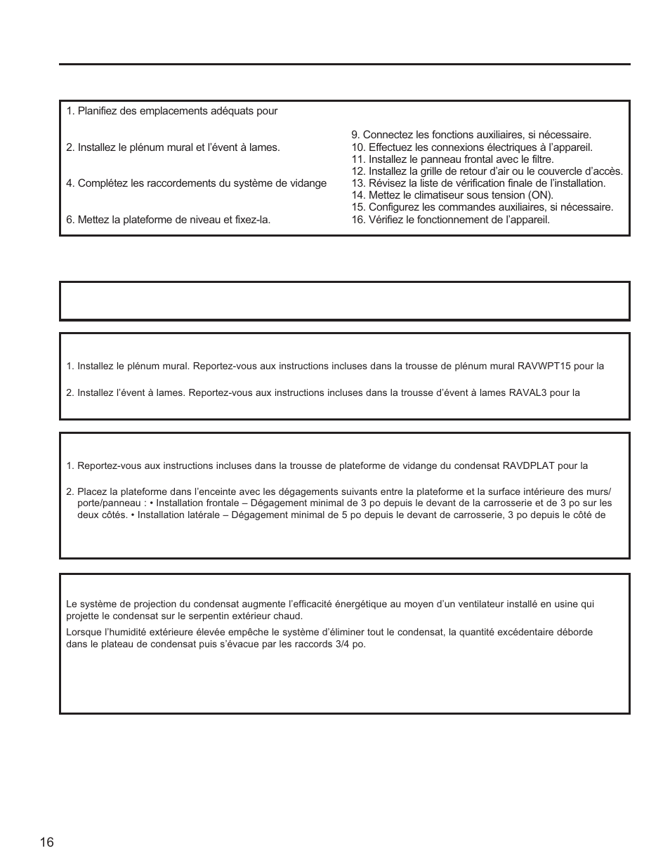 Installation summary, Instructions d'installation | GE Zoneline UltimateV10™ 8,900 BTU Vertical Terminal Air Conditioner Owners Guide User Manual | Page 56 / 104