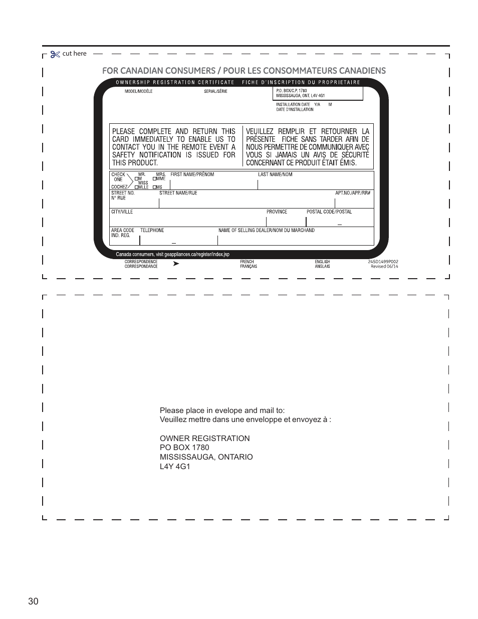 Soutien au consomma teur enregistrement du produit | GE Zoneline UltimateV10™ 8,900 BTU Vertical Terminal Air Conditioner Owners Guide User Manual | Page 70 / 104