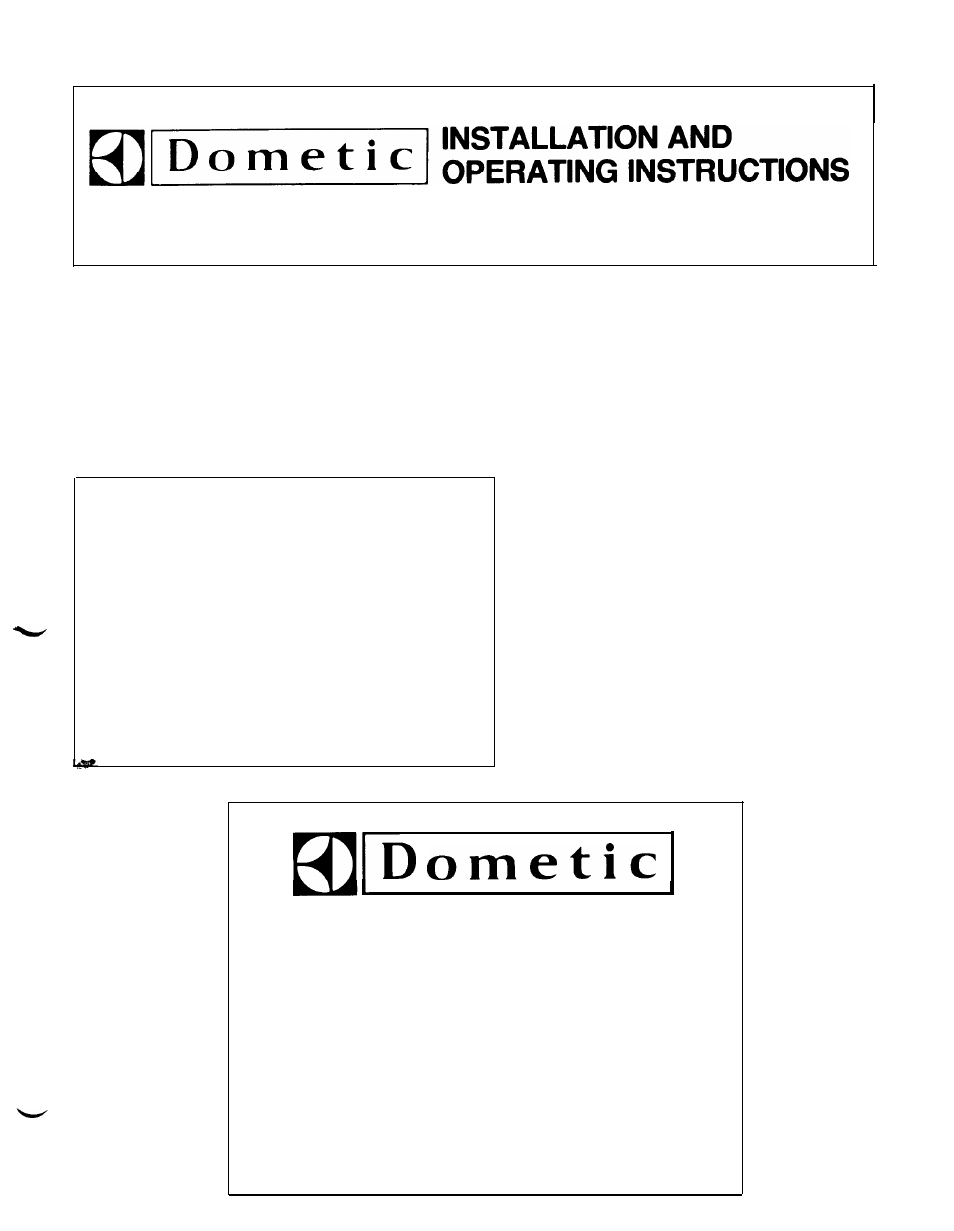 Dometic RM2500 User Manual | 12 pages