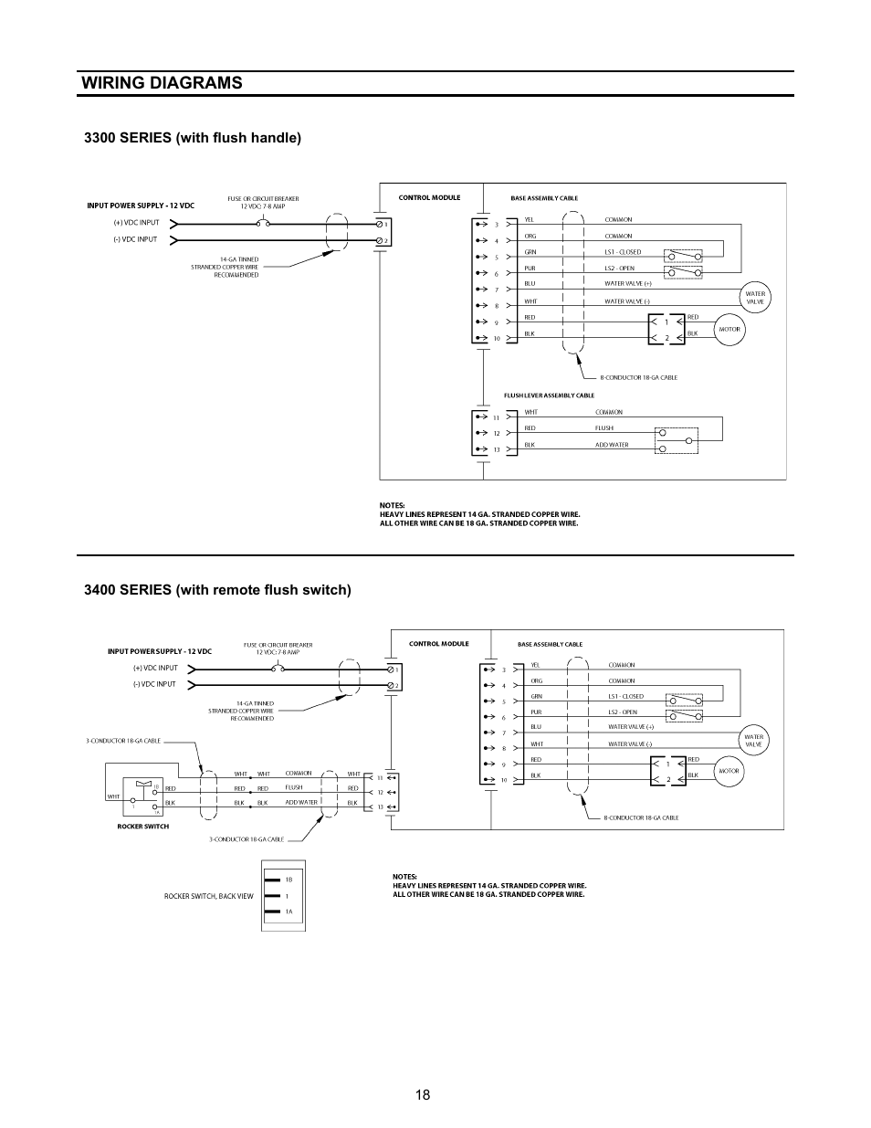 Wiring diagrams | Dometic 3400 User Manual | Page 18 / 20