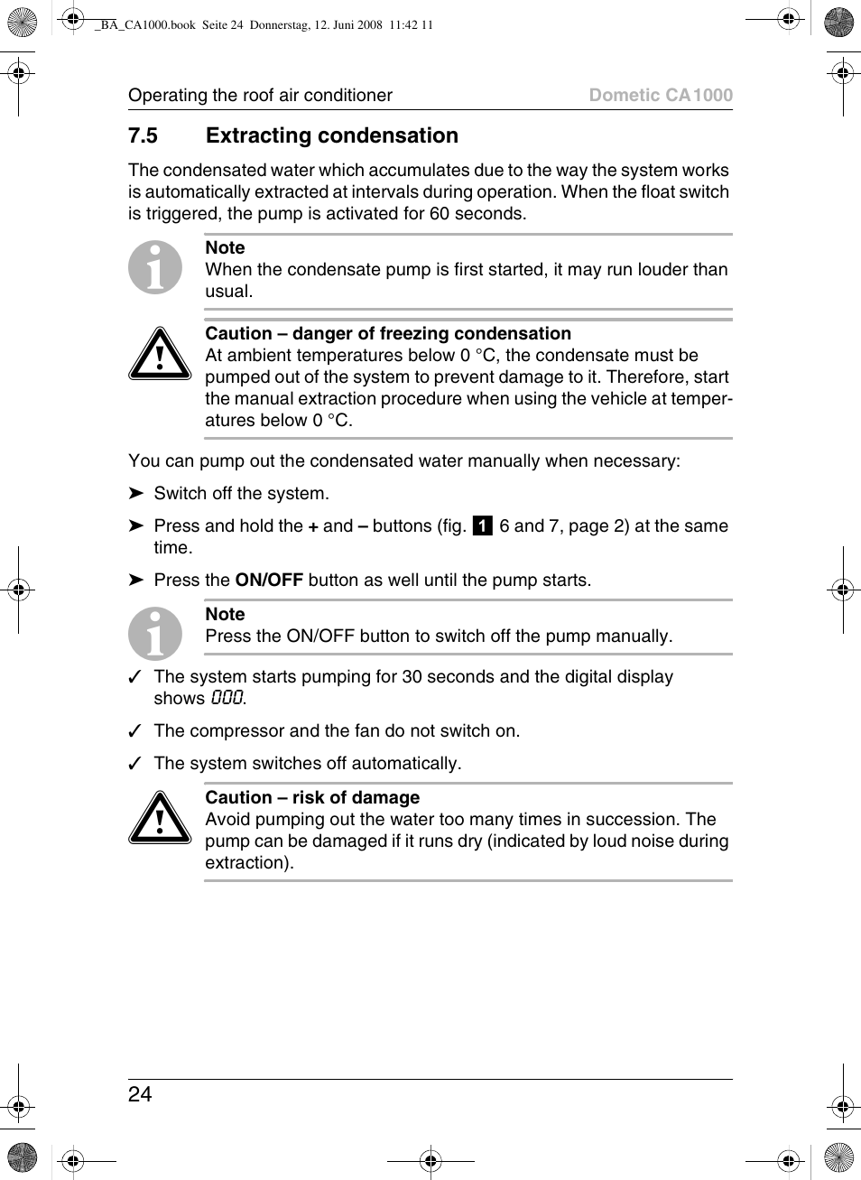 Dometic CA1000 User Manual | Page 24 / 124