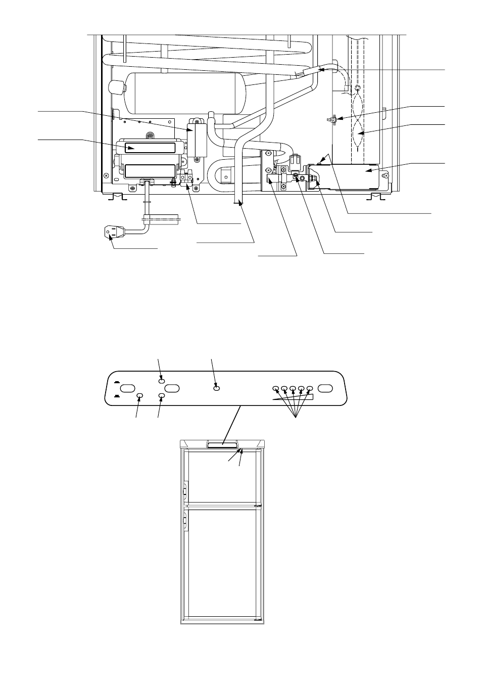 Refrigerator control panel, Ba d c, Fg legend 2-way ames model | Dometic NDR1062 User Manual | Page 3 / 20