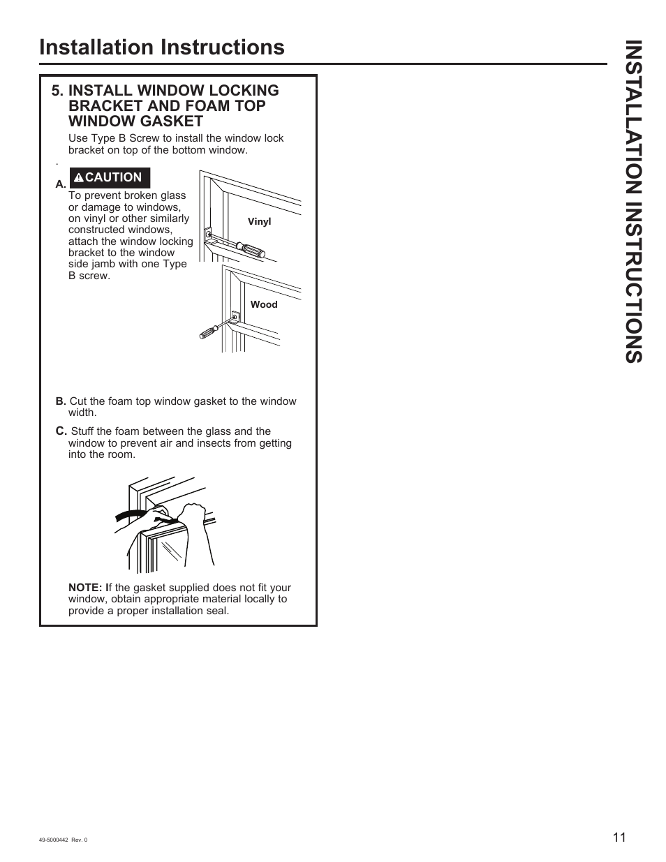 GE 5,000 BTU Window Air Conditioner Owners Guide User Manual | Page 11 / 32