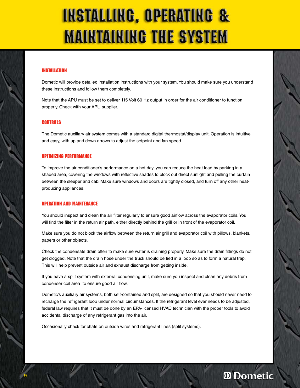 Dometic 10 User Manual | Page 10 / 12