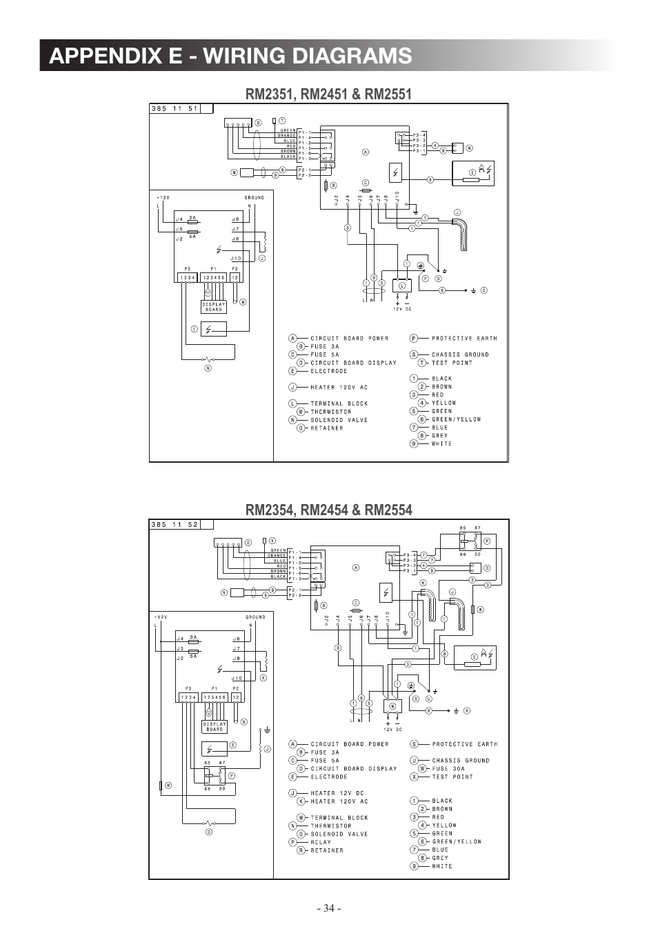 Appendix e - wiring diagrams | Dometic DM2862 User Manual | Page 34 / 40