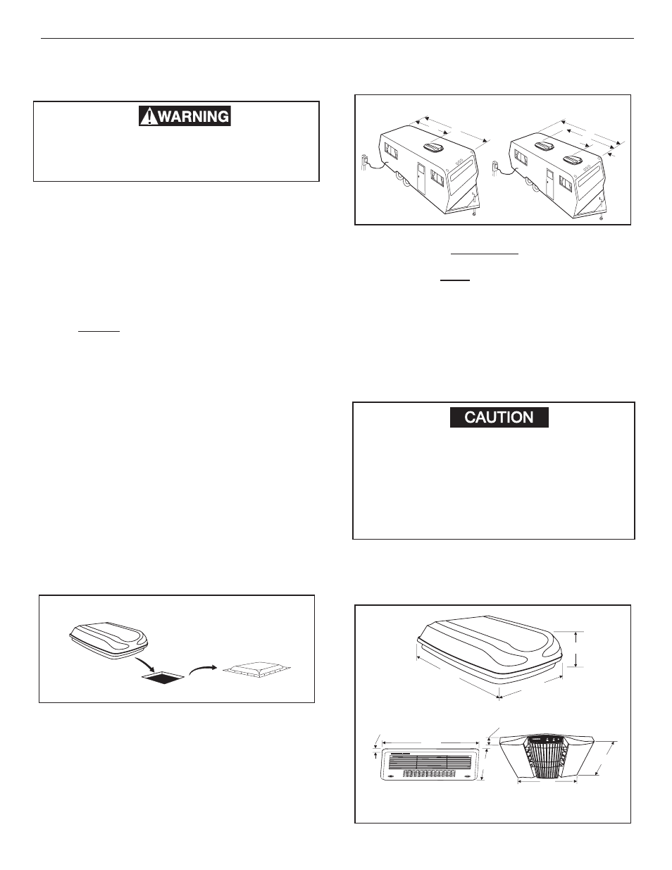 Installation instructions, Caution | Dometic 630515.336 User Manual | Page 4 / 16