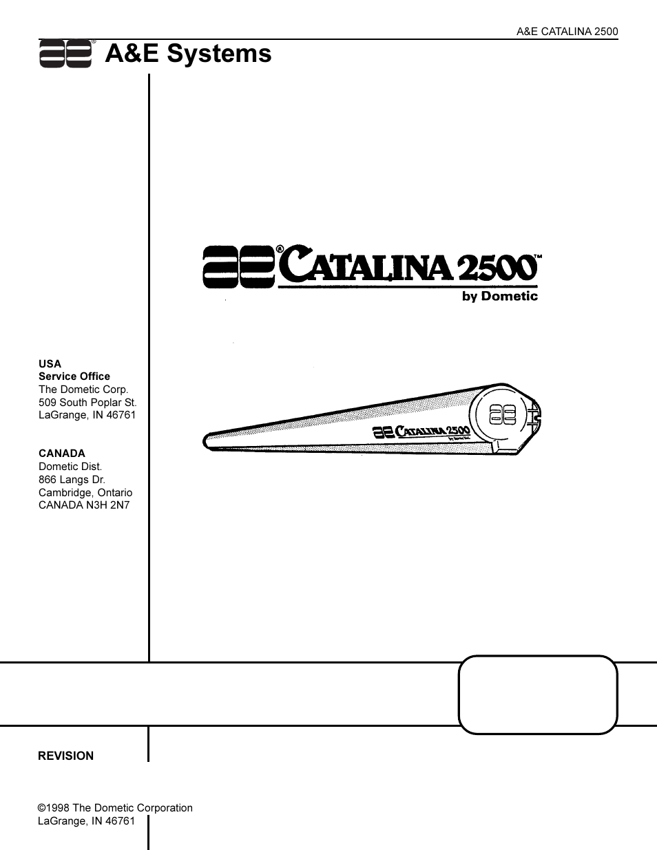 Dometic 2500 User Manual | 8 pages