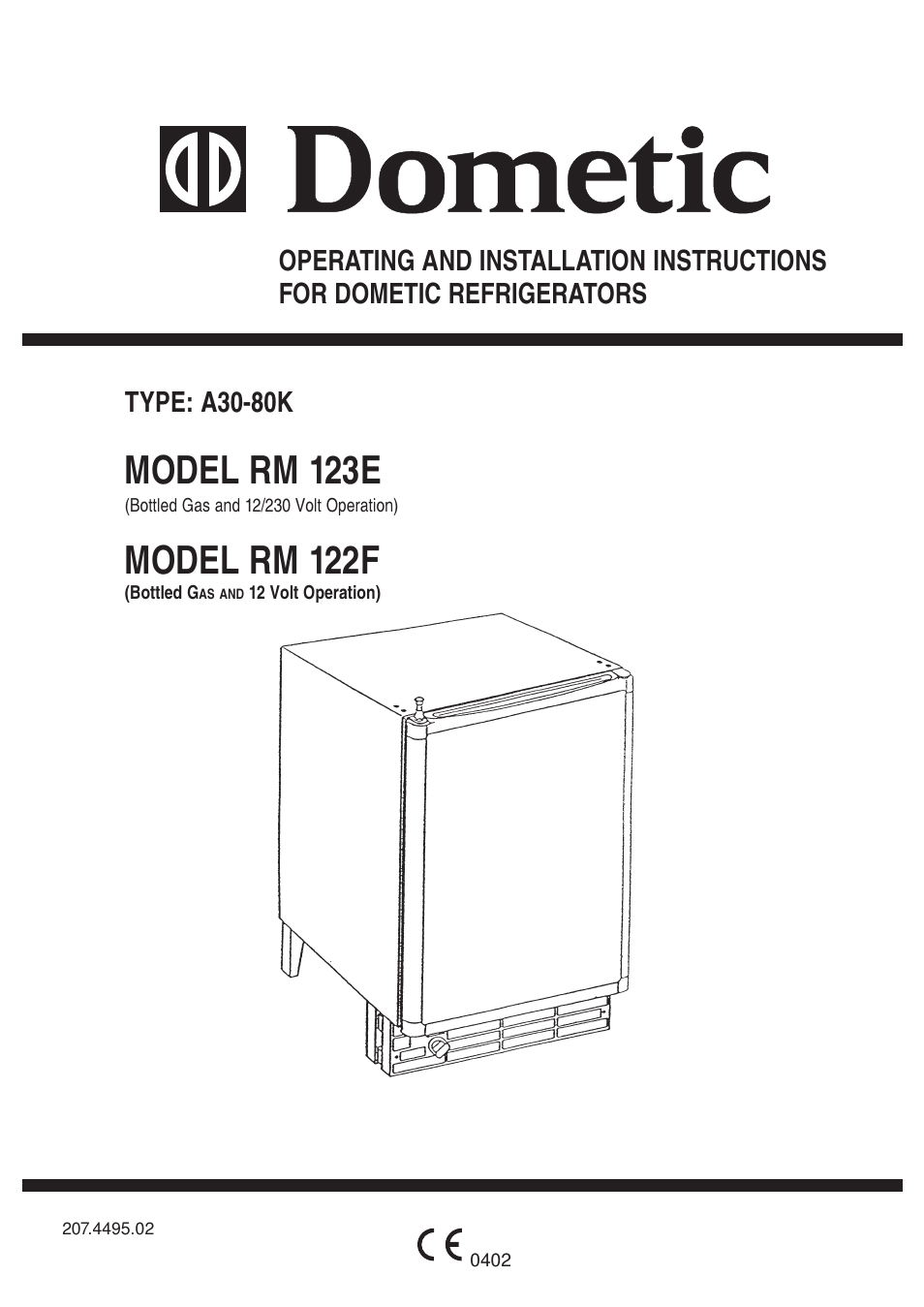 Dometic RM 123E User Manual | 12 pages