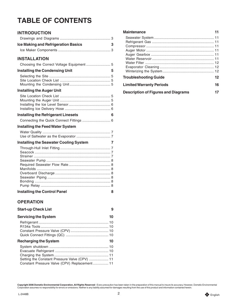 Dometic Eskimo Ice Remote Ice Crushing System User Manual | Page 2 / 28