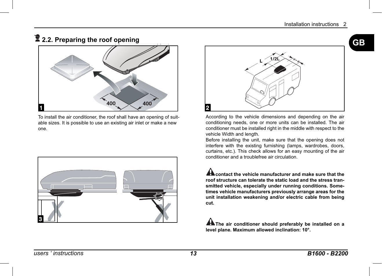 Dometic B2200 User Manual | Page 14 / 24