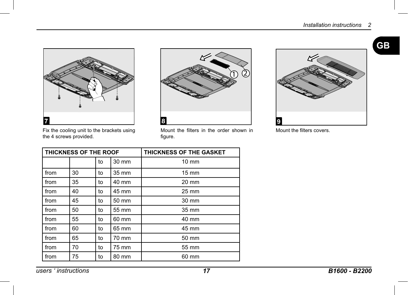 Dometic B2200 User Manual | Page 18 / 24