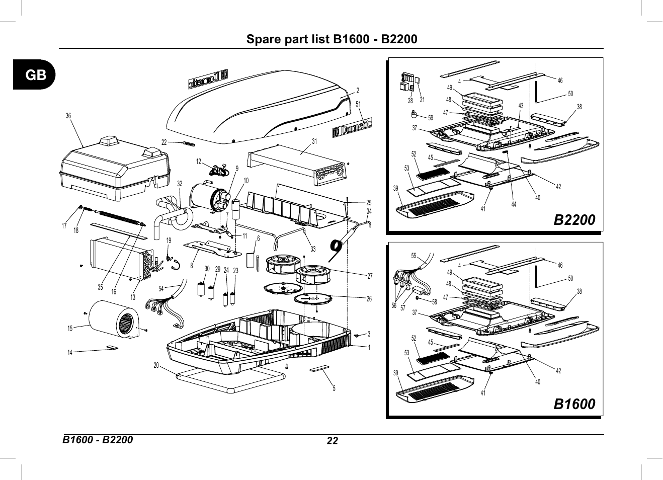 B2200, B1600 | Dometic B2200 User Manual | Page 23 / 24