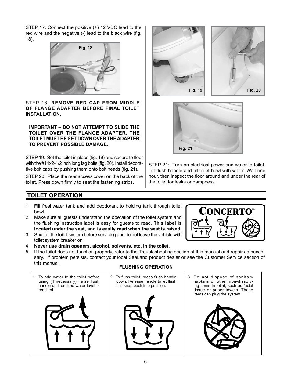 Toilet operation | Dometic 3200 Series User Manual | Page 6 / 12