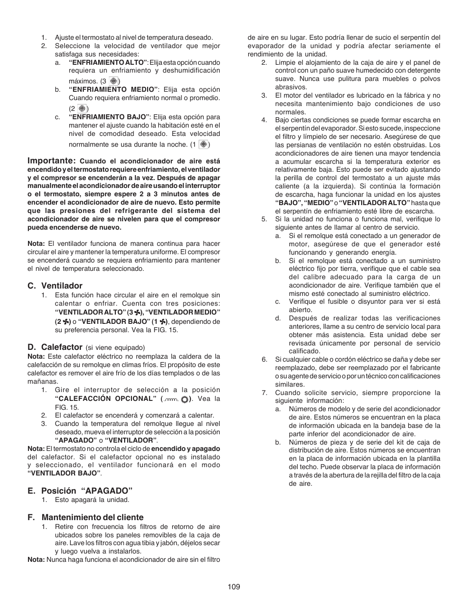 Dometic CARAVAN B3200 User Manual | Page 108 / 120