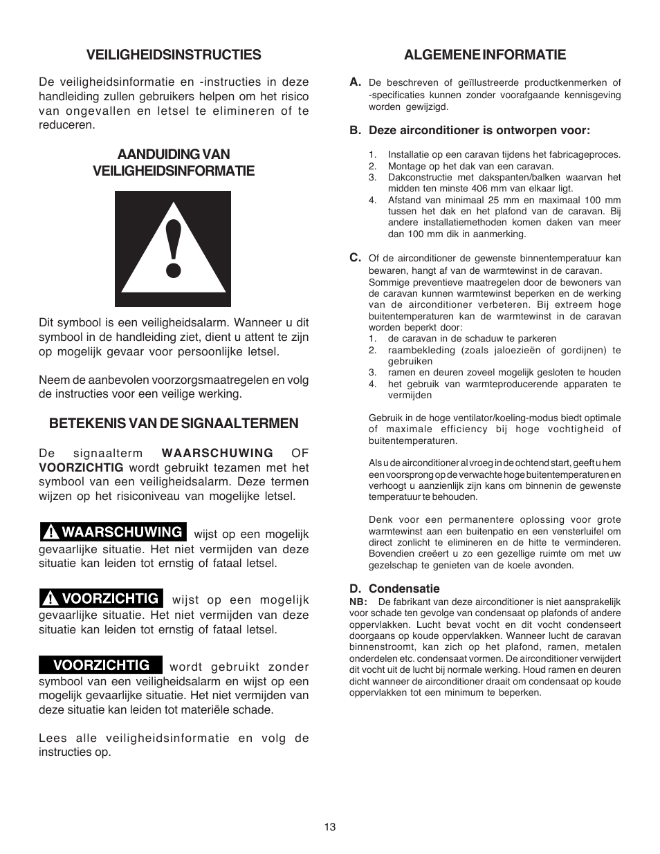 Dometic CARAVAN B3200 User Manual | Page 12 / 120