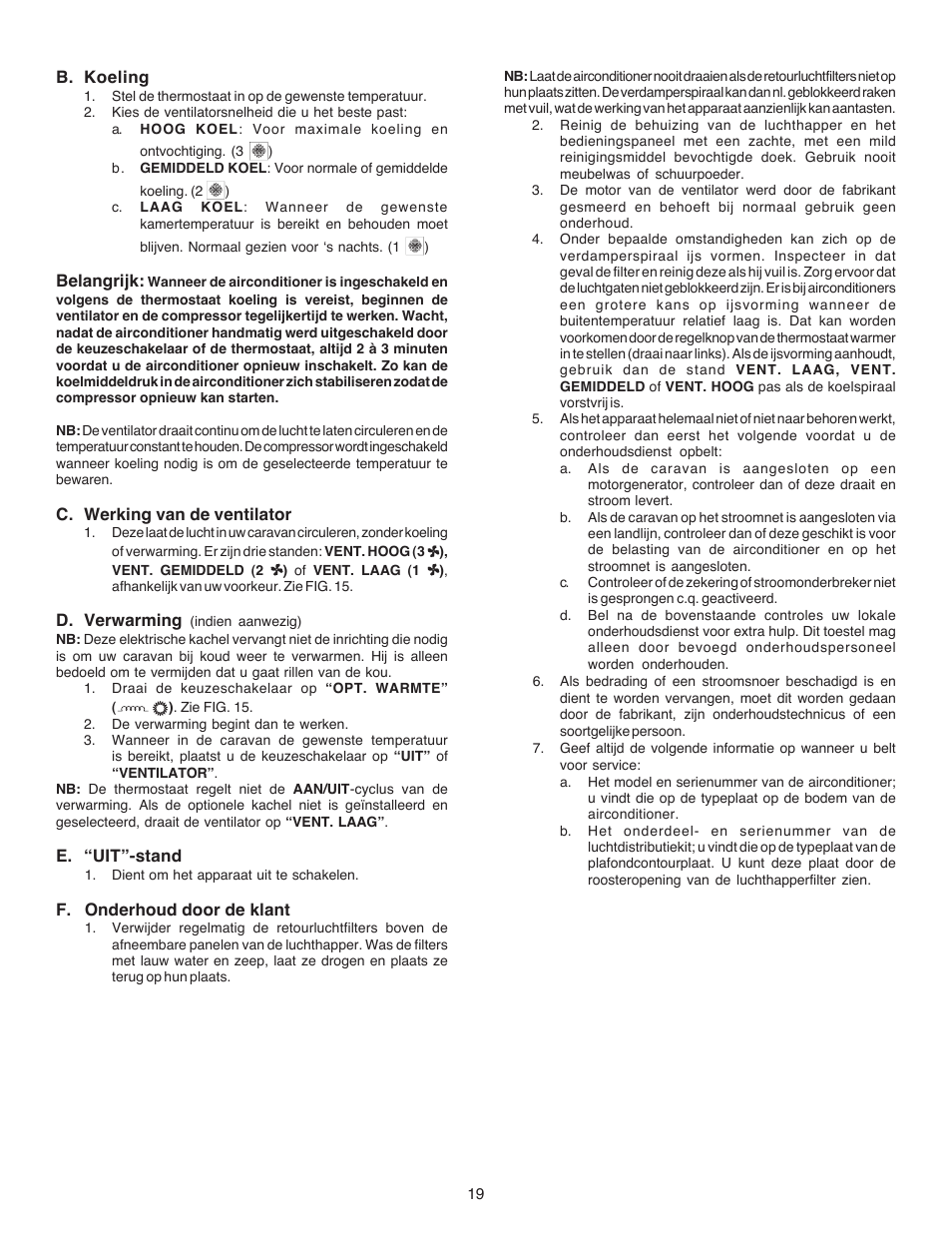 Dometic CARAVAN B3200 User Manual | Page 18 / 120