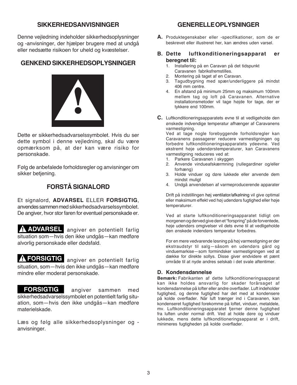 Dometic CARAVAN B3200 User Manual | Page 2 / 120