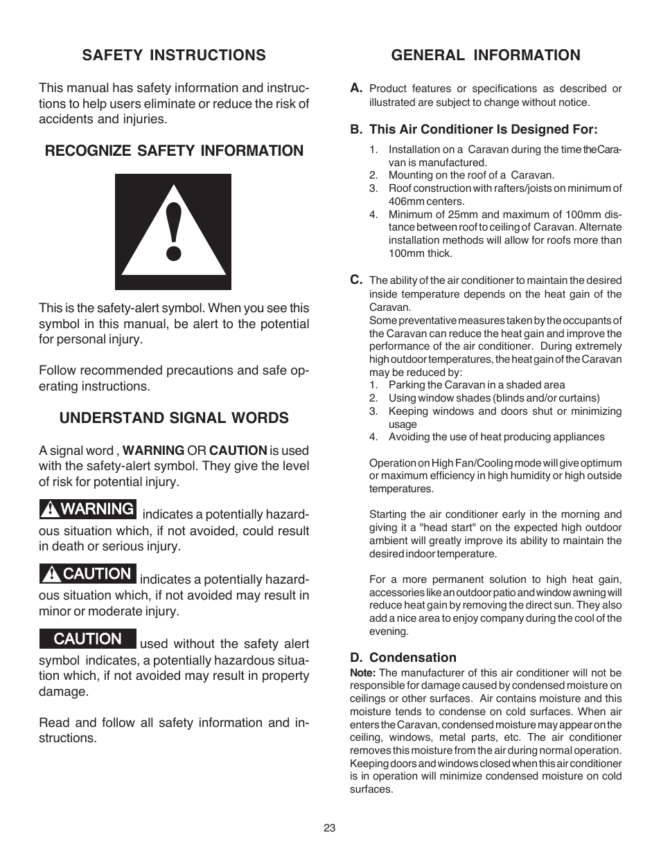 Dometic CARAVAN B3200 User Manual | Page 22 / 120