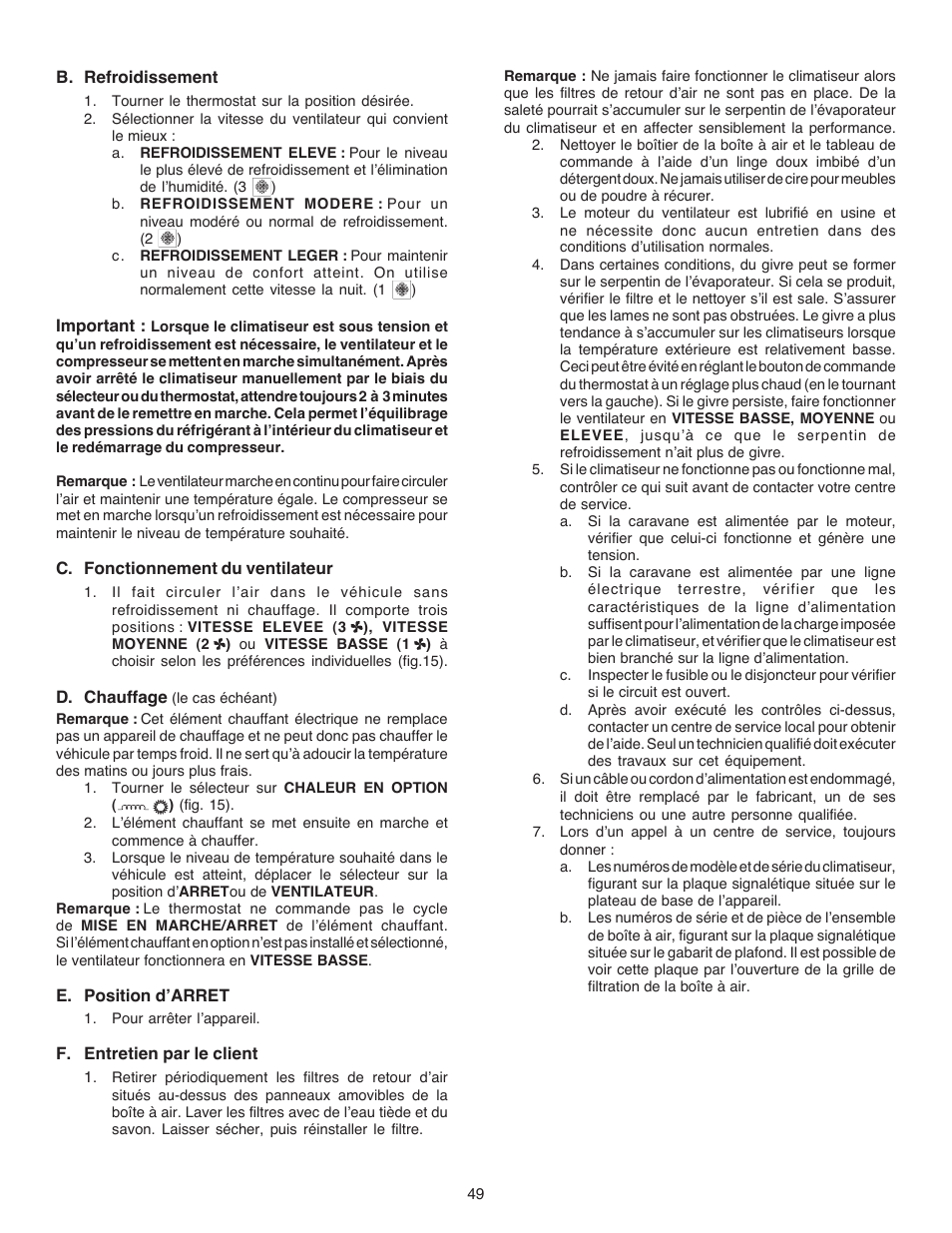 Dometic CARAVAN B3200 User Manual | Page 48 / 120