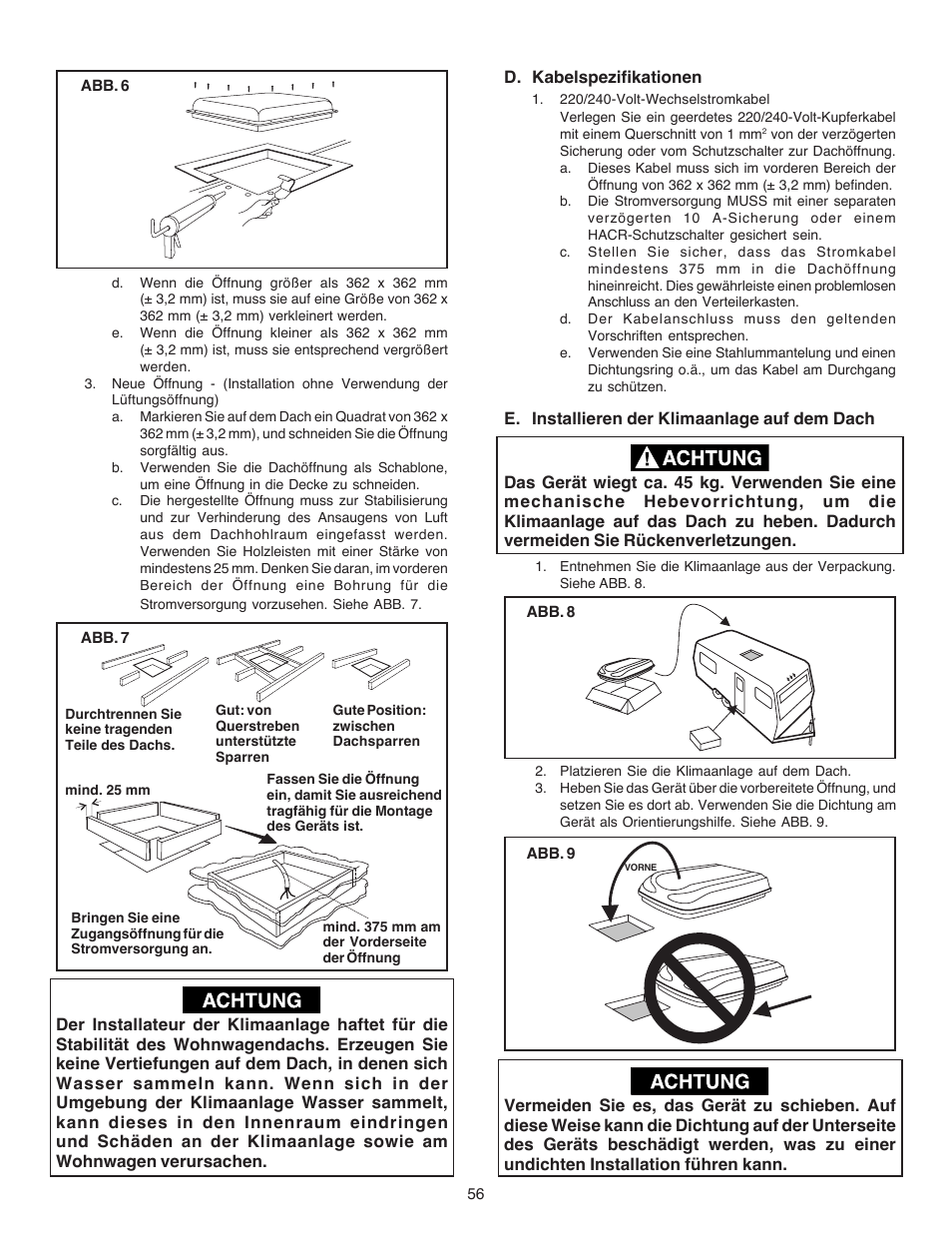 Dometic CARAVAN B3200 User Manual | Page 55 / 120