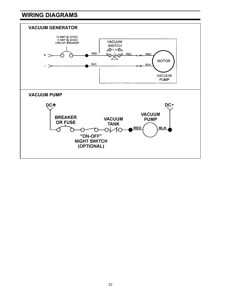 Wiring diagrams | Dometic 500Plus Series User Manual | Page 22 / 24