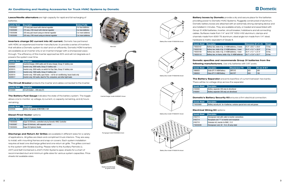 Dometic Air Conditioning & Heating Accessories User Manual | Page 2 / 3