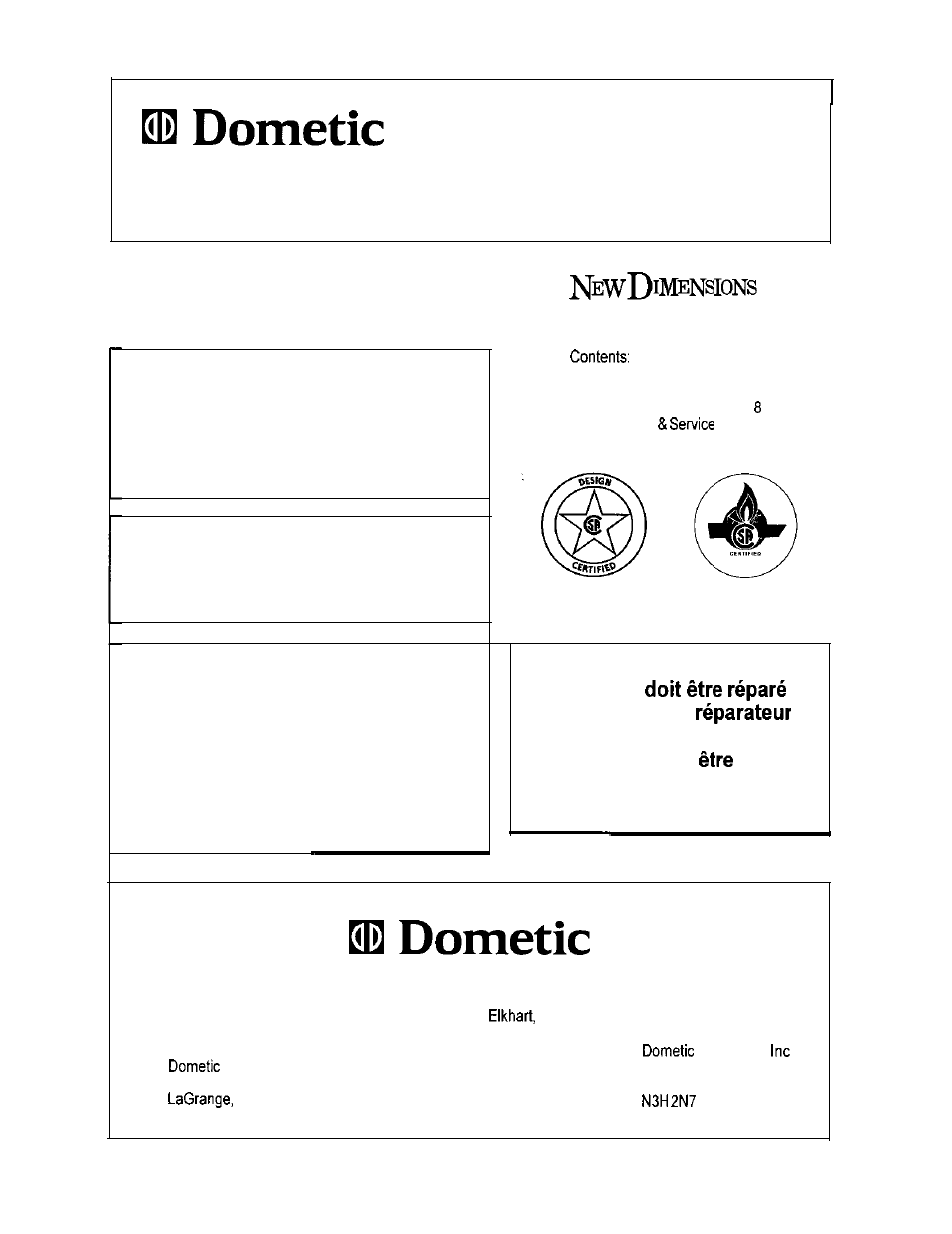 Dometic NDR1292-S User Manual | 16 pages