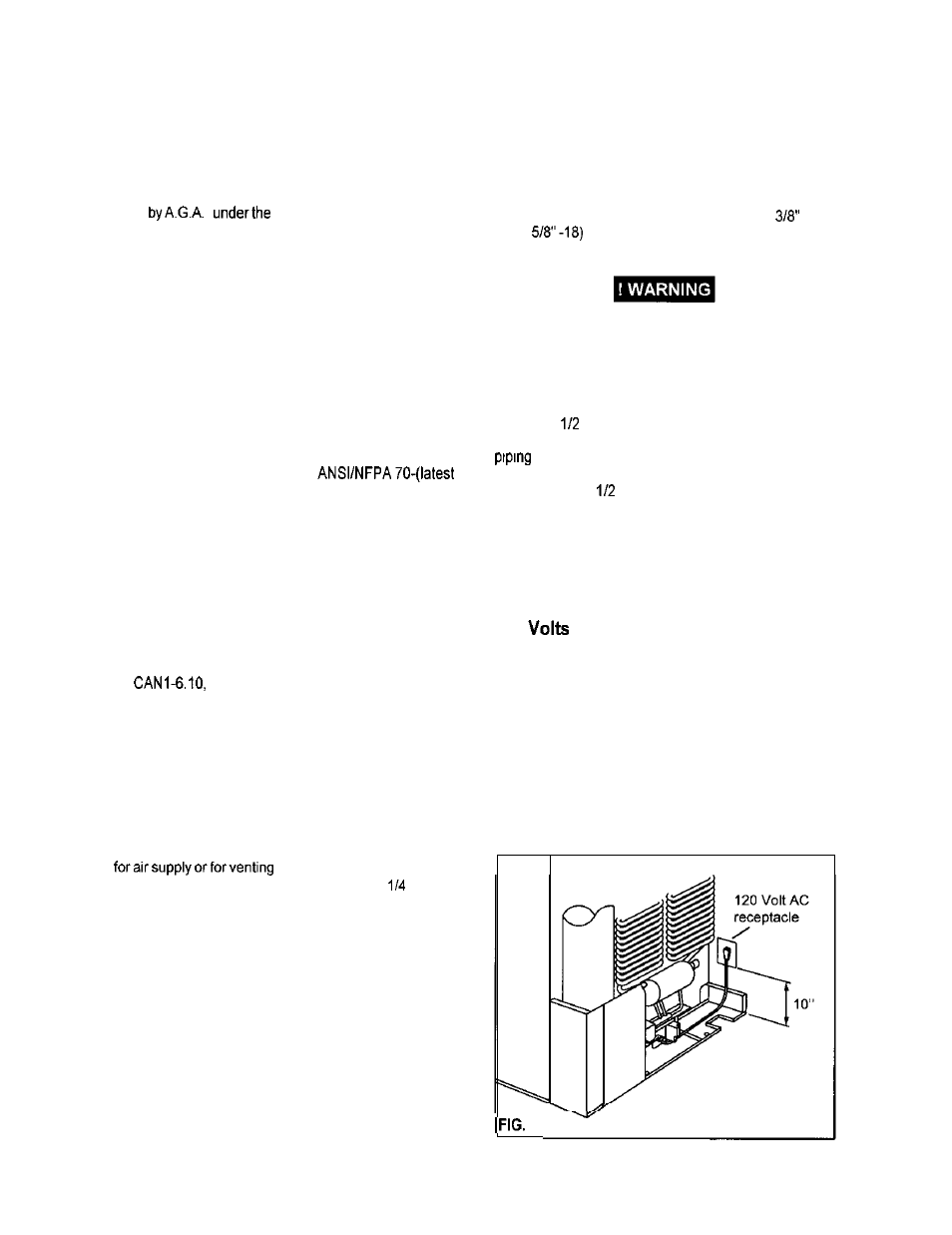 Installation, General instruction, Ventilation | Gas connection, Electrical connection | Dometic NDR1292-S User Manual | Page 4 / 16