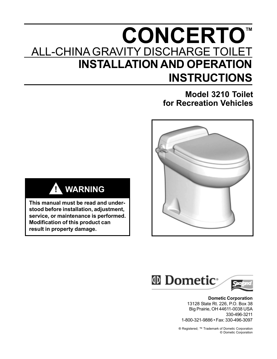 Dometic 3210 User Manual | 12 pages